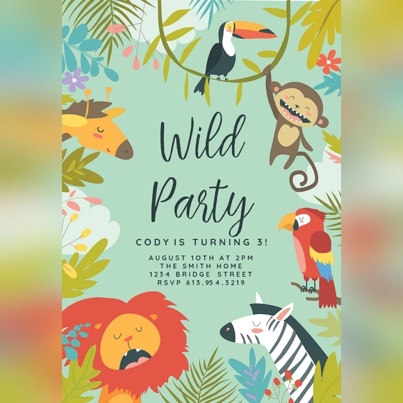 Custom Children's Birthday Party Invitations - Picture 6 of 12